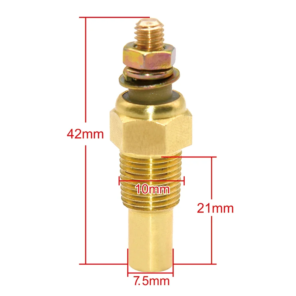 52MM Boat Car Water Temperature Gauge With Coolant Temperature Sensors 1/8NPT 14