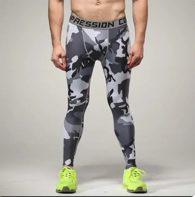 CamSolomon-Pantalon de compression &agrave; s&eacute;chage rapide pour homme, collant de course, football, d'entra&icirc;nement, fitness,