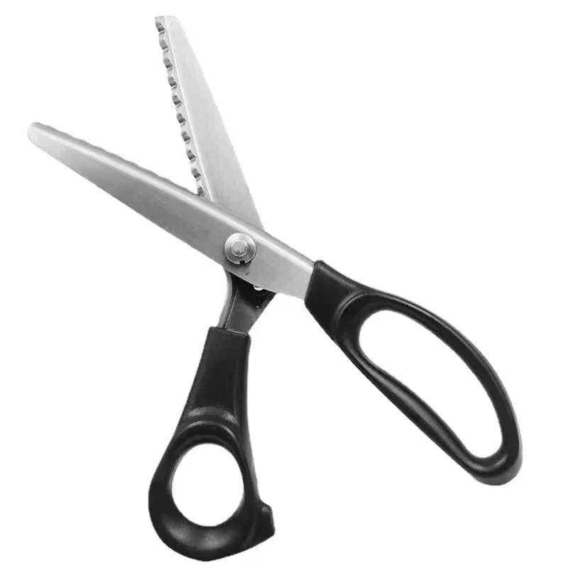 Stainless Steel Pinking Scissors Triangle Teeth Lace Cloth Crafts Dressmaking Zig Zag Cut Tailor Sewing Shears