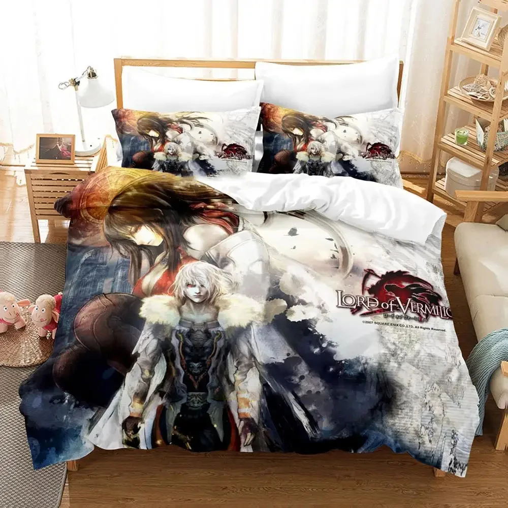 

Anime Lord of Vermillion Bedding Set Boys Girls Twin Queen Size Duvet Cover Pillowcase Bed Kids Adult Home Textile Customizable