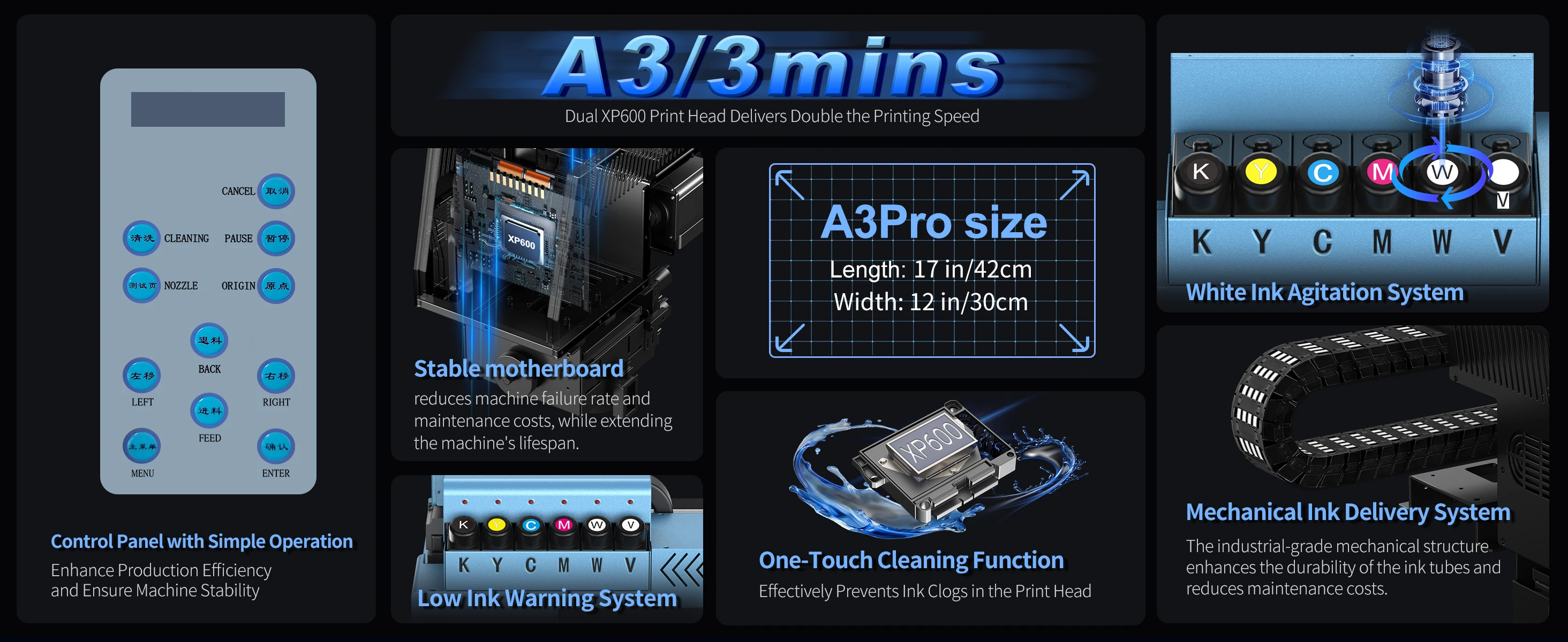 A3 UV DTF Printer For Epson XP600 Printer head A3 UV Printer for Acrylic Bottle Glass With Laminator machine uv sticker printer