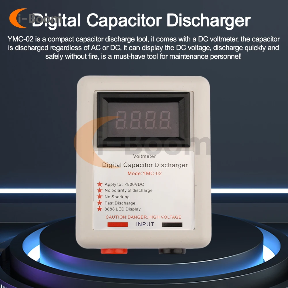 고전압 캐패시터 고속 방전기, 고전압 방전 도구, 전기 기사 안전 보호 도구, LCD 화면 디스플레이, 800V