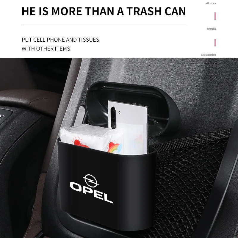 Car Hanging Trash Can ABS Square Pressing Bin Trash For Opel Astra Insignia Mokka Zafira Corsa Vectra Antara Meriva Accessories