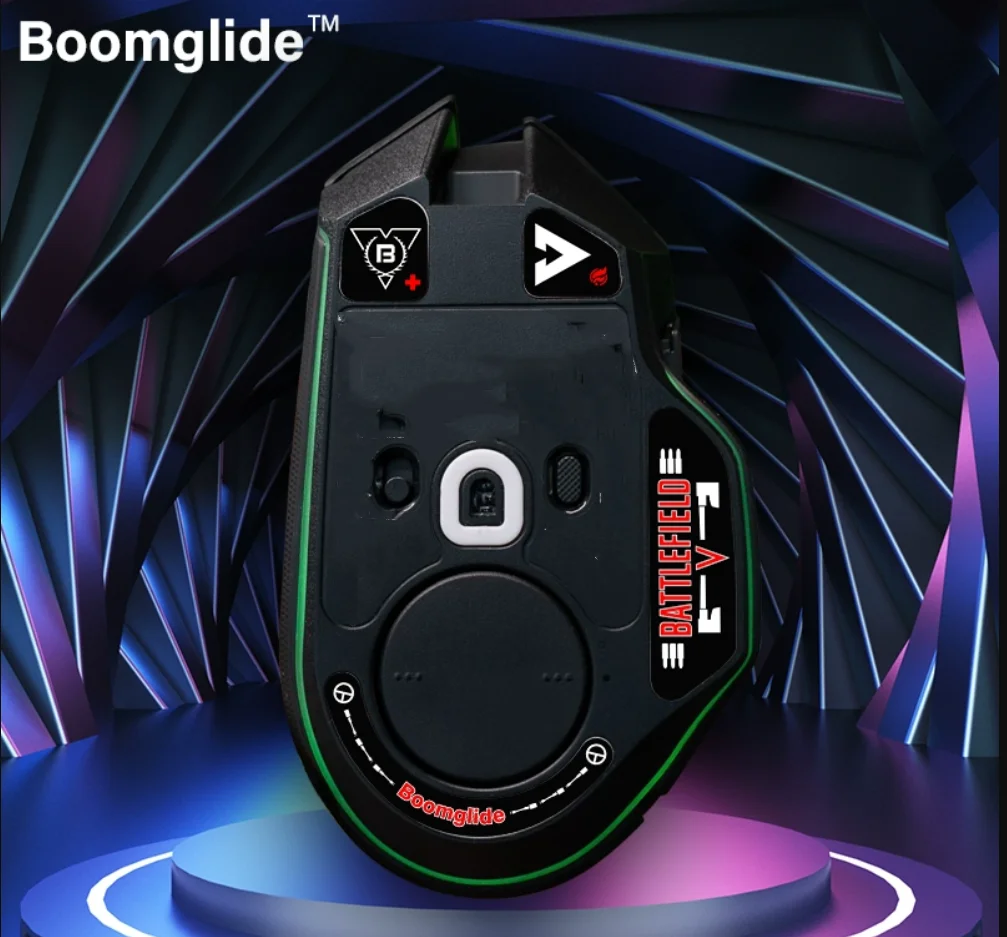 BOOMGLIDE GlassMouse  compatible for Razer Basilisk V3Pro   Mouse Customized Round Curved Edge Glass Skates — view 2