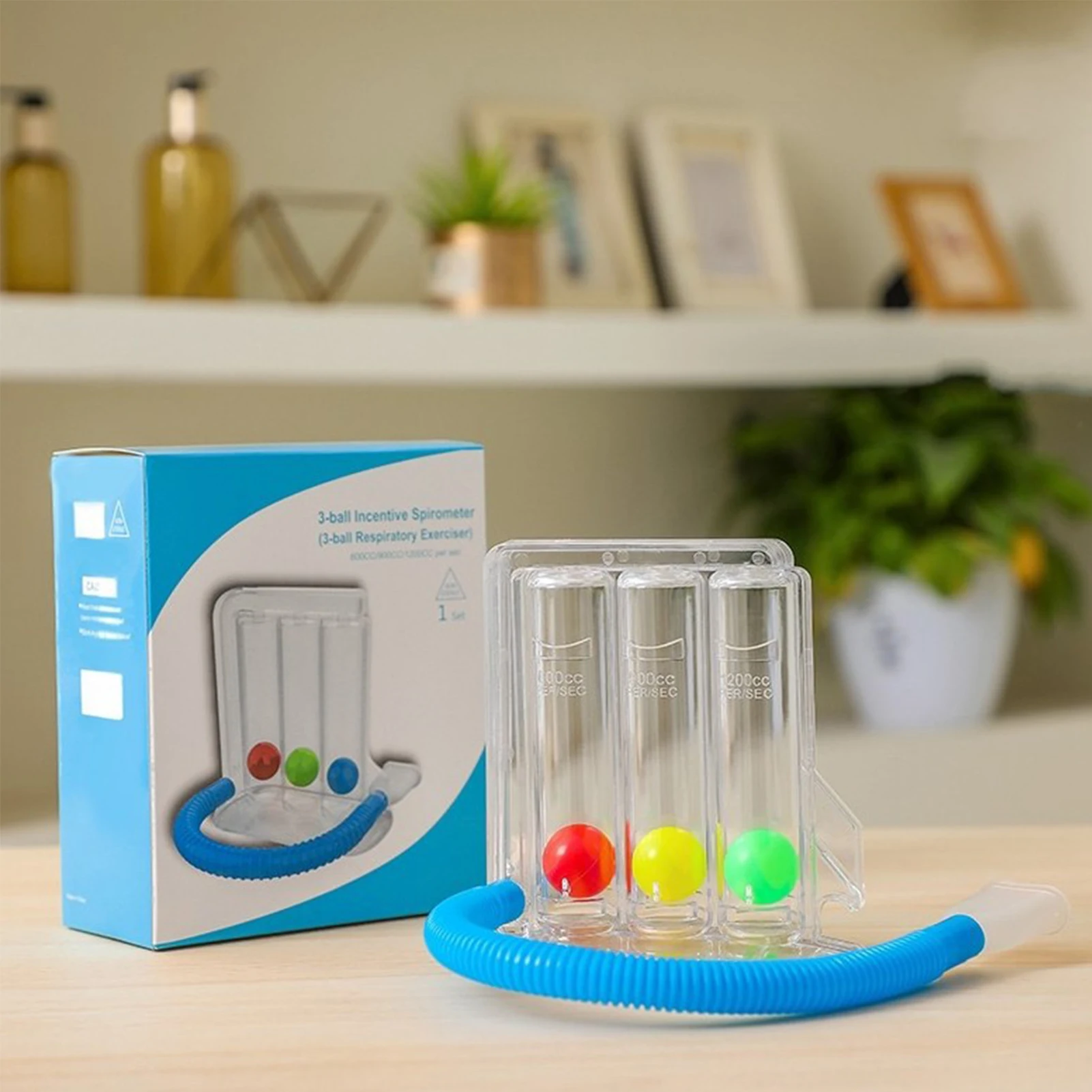 3 Balls Breathing Trainer Breathing Trainer For Lungs Lung Function Exercise Rehabilitation Device Breath Tool For Athletes