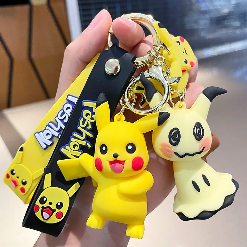 

Pokemon Pikachu Key Chain Raichu Psyduck Mimikyu Exeggcute New Cute Creative Fashion Children Model Doll Bag Pendant Decoration