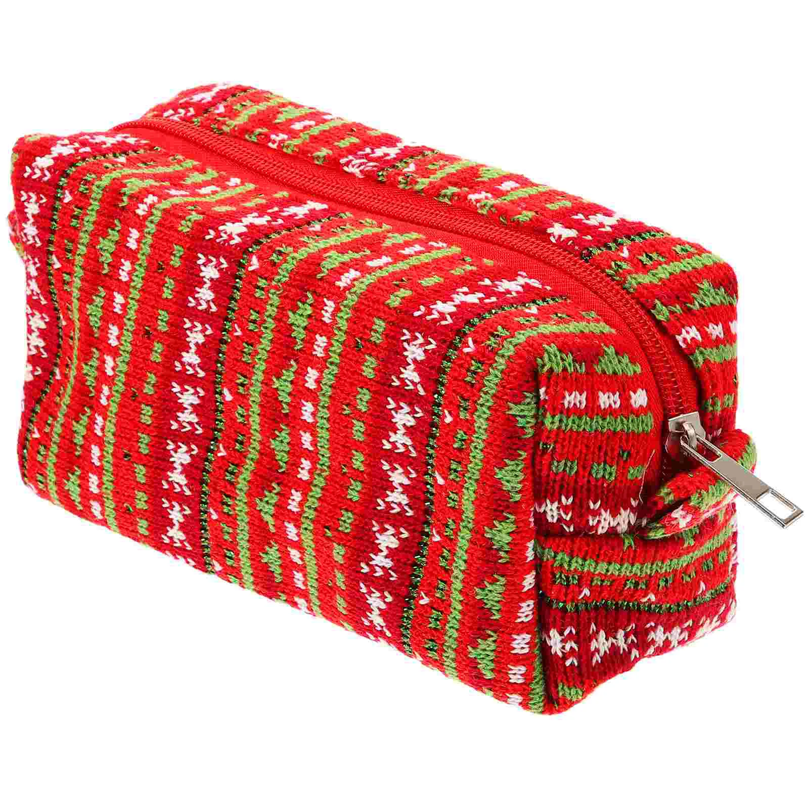 Knitted Pencil Case Knitting Bags Portable Toiletry for College Student Girl Yarn Pouch