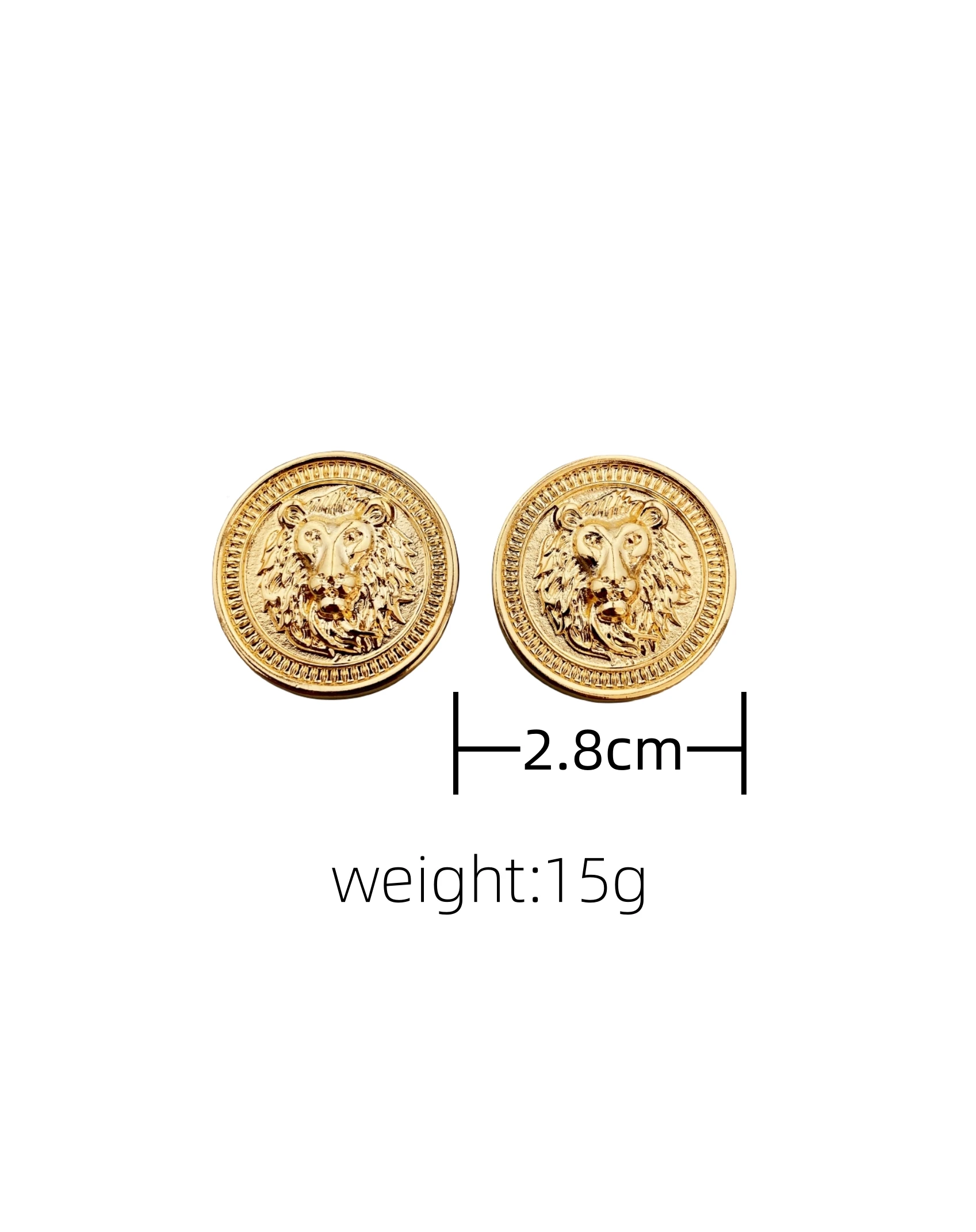 Vintage Style Zinc Alloy Lion Head Earrings for Women's Daily Wear earings for women