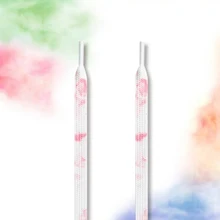  Flat Shoelace Color Purple Green Powder Blue Mandarin Tie-dye Ink Color Bubble Gradient Shoelace Trend Color Matching 