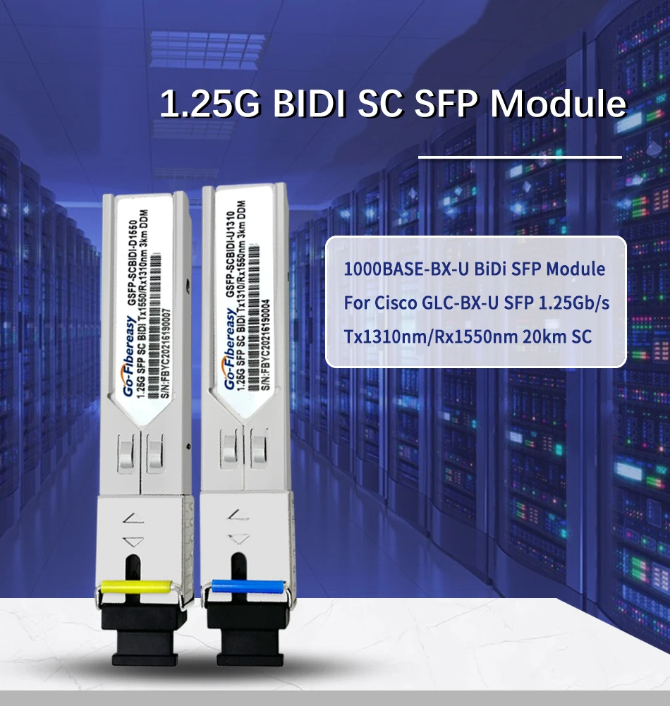 transceptor da fibra do mini módulo 1.25g