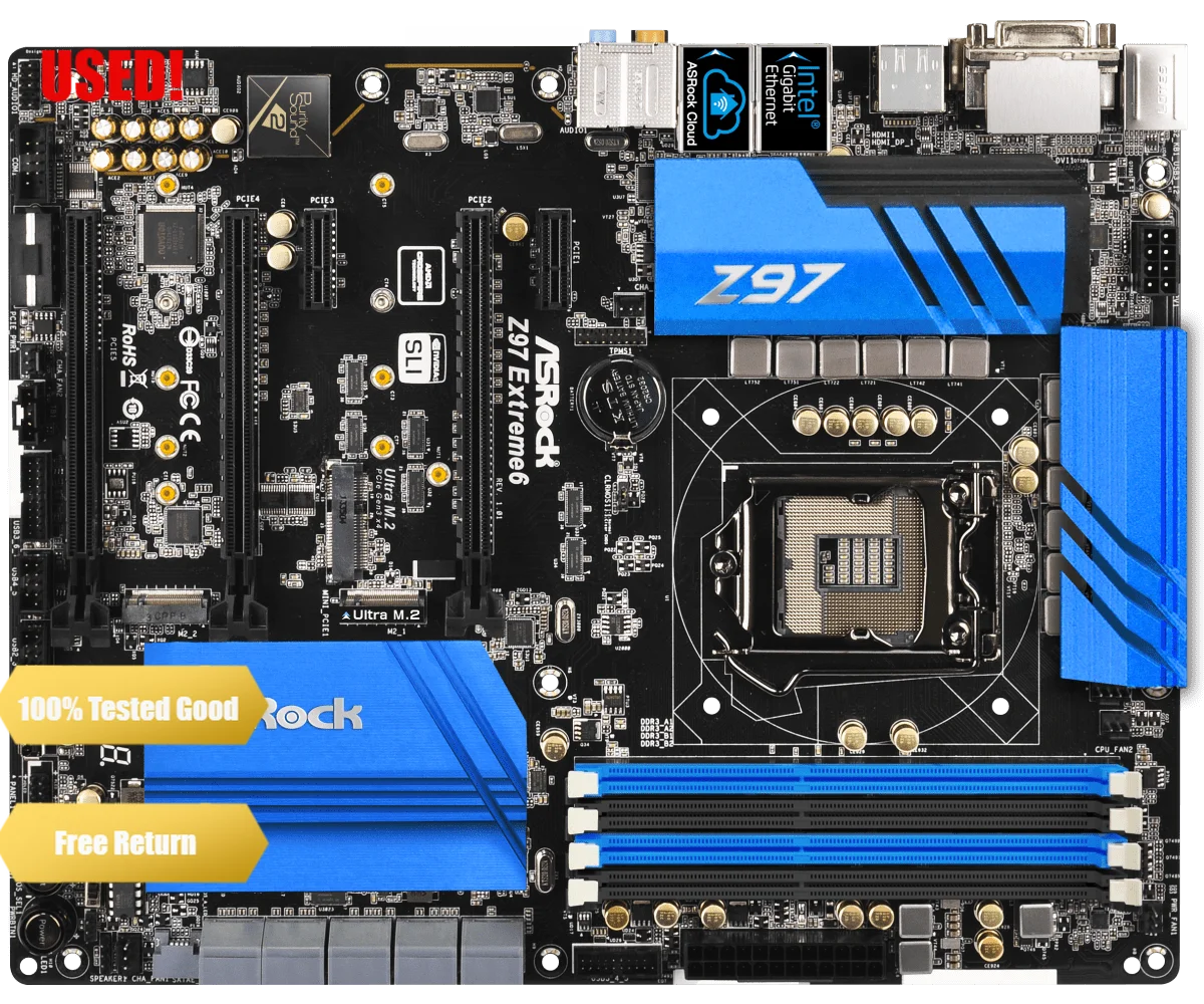 Scheda Madre Originale Slot Lga1150 Z97 Per Scheda Desktop Asrock Z97 Extreme6 Usb3.0 Sata3 Ddr3