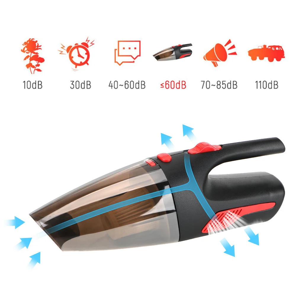 무선 자동차 플러그 클리너, 120W, 12V, 5000PA, 슈퍼 흡입 습식/건식 이중 사용, 자동차 홈 인테리어 액세서리, 휴대용 자동차 진공