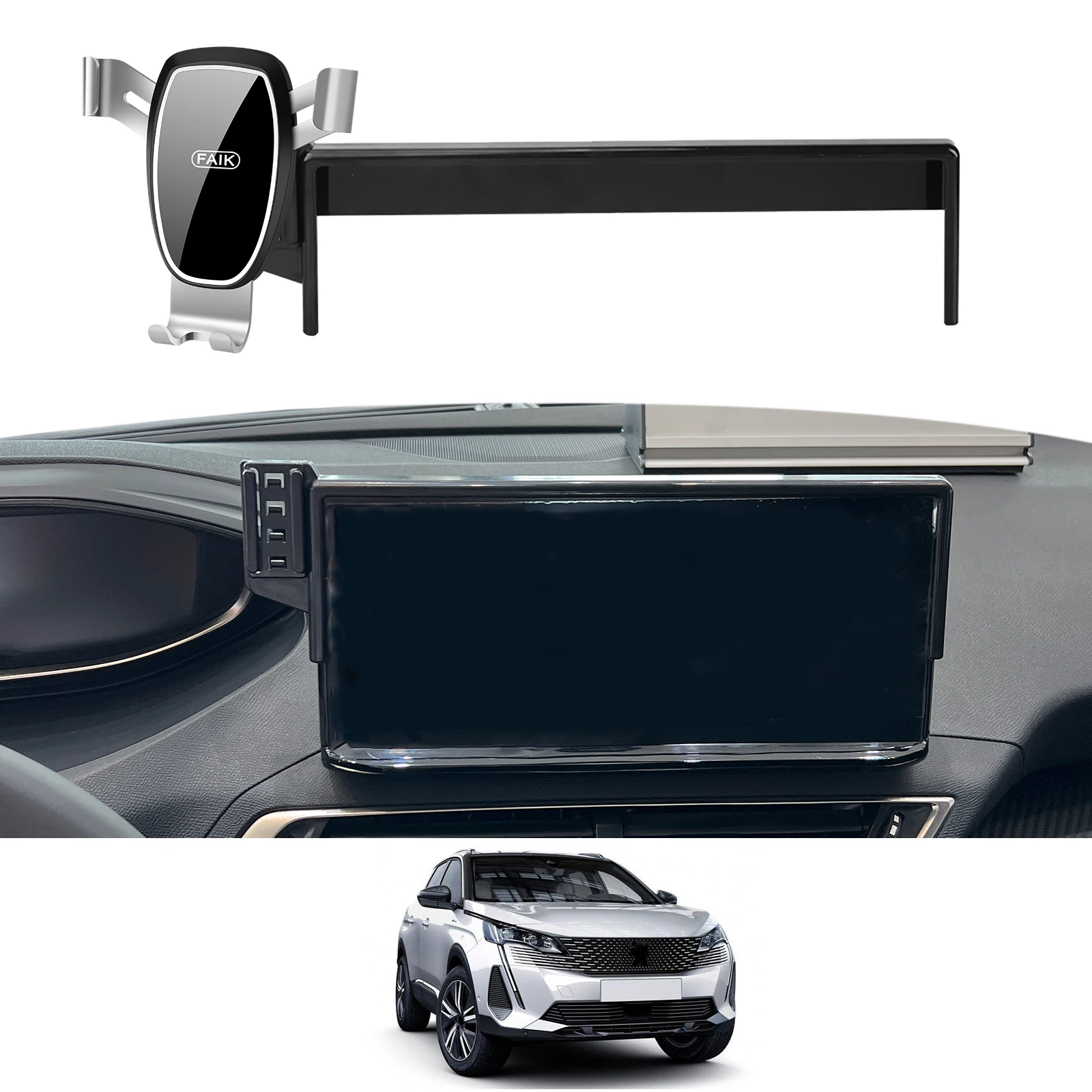 Car Phone Holder for Peugeot 3008-GPS Bracket Navigation Stand Auto Accessories