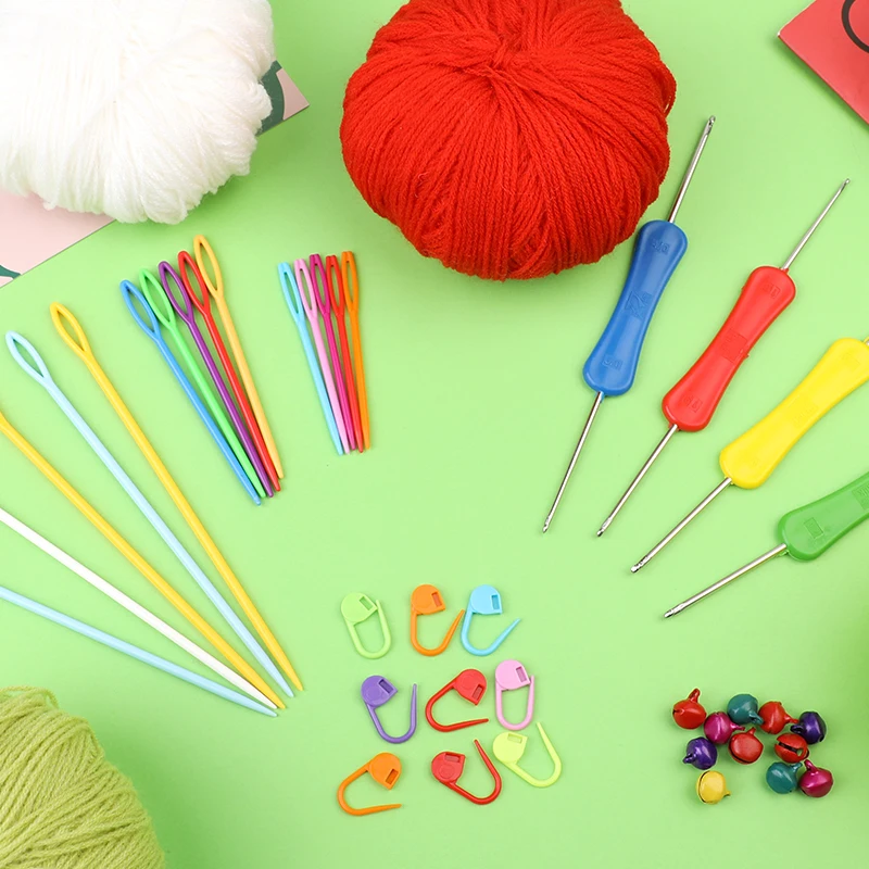 IMZAY Knitting Tool Accessories Set With Soft Yarn Woolen Plastic