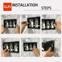 แผ่นกดชักโครกแบบคู่พร้อมชุดคันโยกและโครงยึด สำหรับแผ่นควบคุม Geberit Sigma รุ่น 115.770.DW.5 อะไหล่สุขภัณฑ์ สีดำด้าน 6