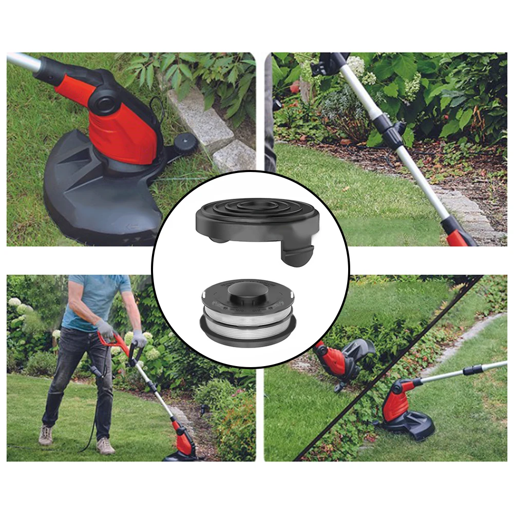 Testa Del Rifinitore Da 3 Pezzi Con Copertura Del Cappuccio Delle Bobine Per Einhell Gc-Et 4530 3405685 Accessori Per Attrezzi Da Giardino Per Tagliae
