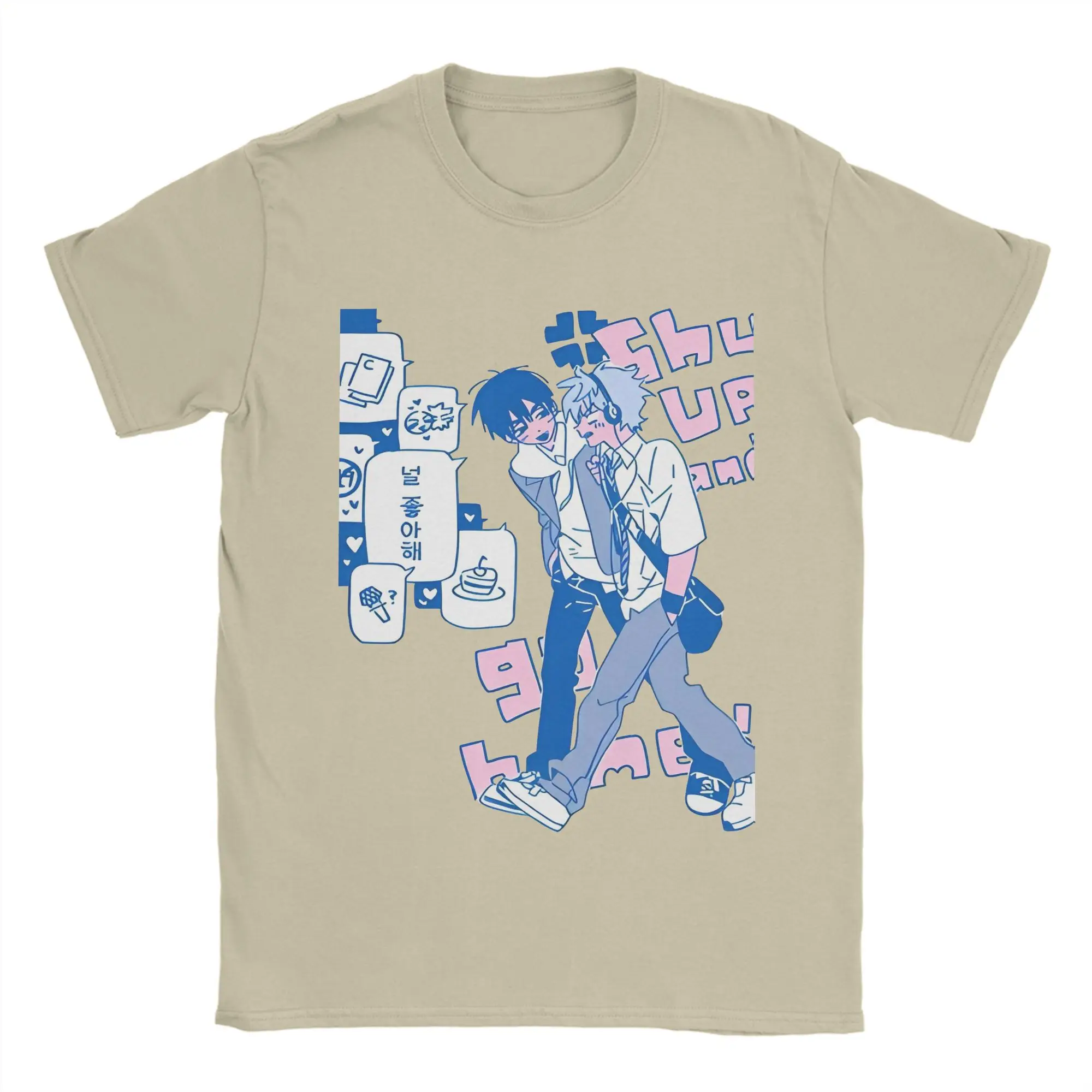 Men's Pure Cotton Vintage Crewneck T-Shirt - Short Sleeve Graphic Tee Gift Idea