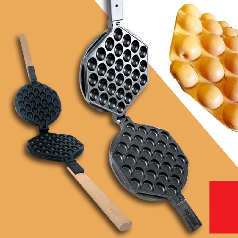 

Commercial QQ Eggs Bubble Ball Baking Waffle Maker Iron Hongkong Waffle Eggette Mould Cake Mold Electirc Machine Non-stick Plate
