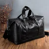 Fitness Gym Bag Man Travel PU Leather Outdoor Sports Handbag Multi-functional Large Capacity Storage Shoulder Trip Bags xa171wd 1