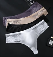 Tanga homme sans couture, string en dentelle, lingerie masculine, poche convexe 3D, sous-vêtements grande taille pour hommes, sexy pour les garçons, tangas hommes. 2