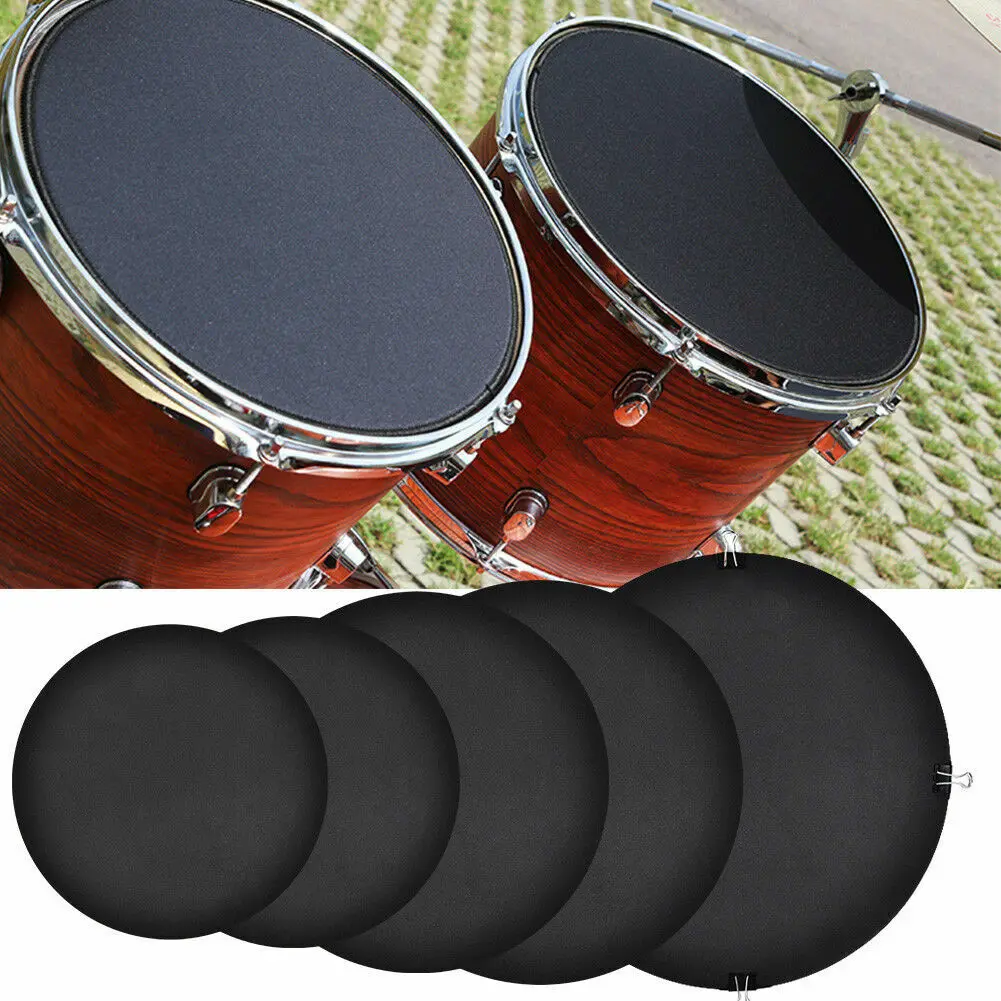 Drum Mute Pads Silencers 14pcs Drumming Practice Rubber Foam Pad Cymbal Mute Pad Drum Set snare drum practice pad musical percussion instruments