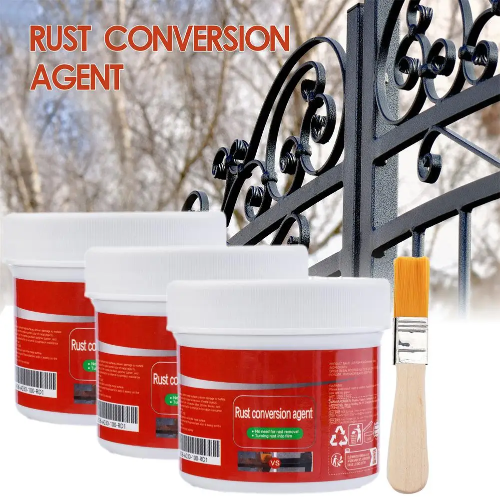 1/2/3pcs Metal Rust Remover Rust Conversion Agent Multi Purpose Renovator Anti-corrosion For Car Cleaning F6W7