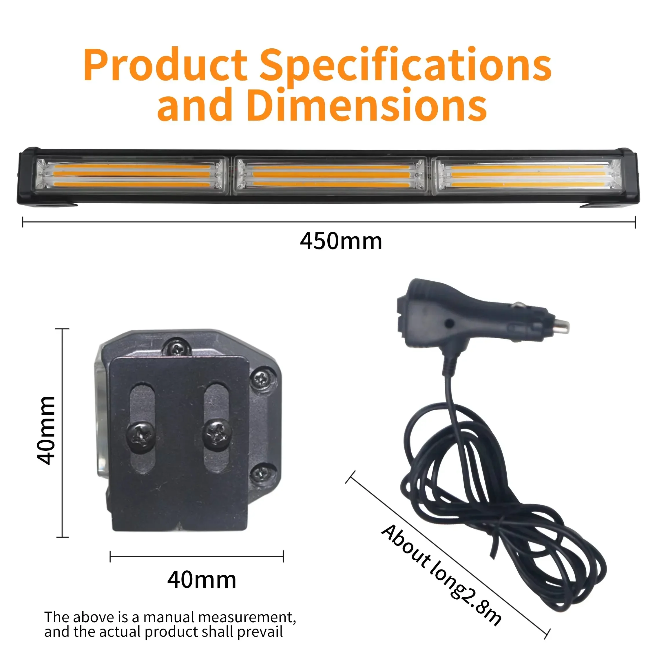 LEDストロボライト,点滅ライト,方向警告,13インチ,12v,24v