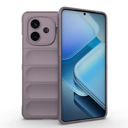 Shockproof Silicone Full Edge Back Phone Case for iQOO Z9 Global (Purple)