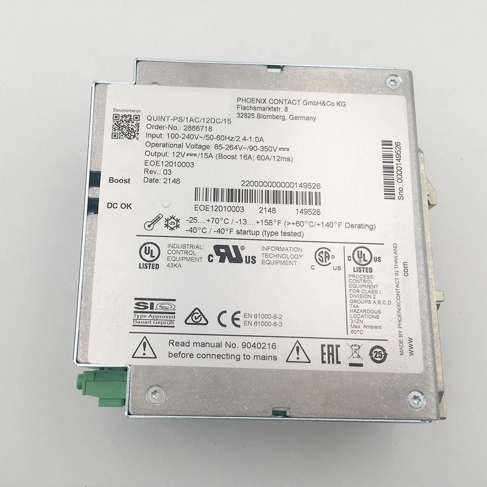 2866718 For Phoenix Power Supply Unit -QUINT-PS/1AC/12DC/15 6 2866718 For Phoenix Power Supply Unit -QUINT-PS/1AC/12DC/15 - Image 4