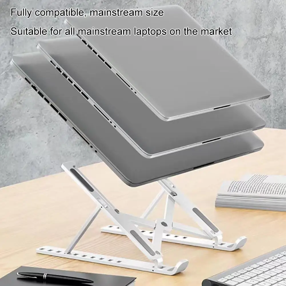 Portable Laptop Stand Aluminum Notebook Support Computer Bracket For Universal Pc Holder Accessories Foldable Lap Top Base - 5