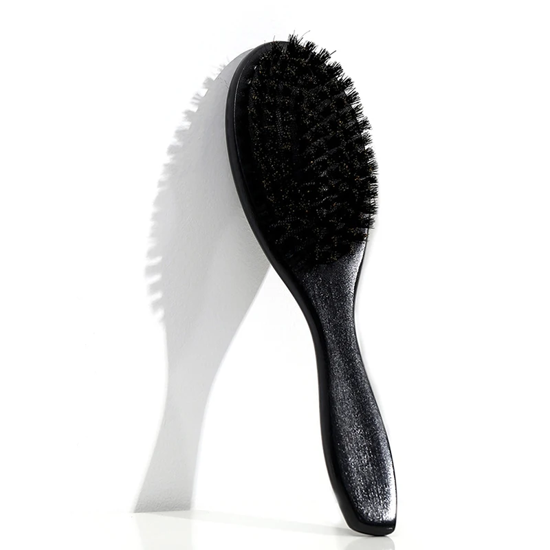 

Щетка для бороды с щетиной кабана, Расческа с подушкой безопасности, щетка для чистки с деревянной ручкой в форме лотоса, Антистатические инструменты унисекс для укладки волос, салон