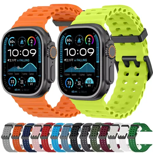 Ocean Strap For Apple Watch Band Ultra 3/2 49mm Series 11 10 46mm Sports Bracelet Wristband iWatch 9 8 7 6 5 SE 45mm 44mm Correa
