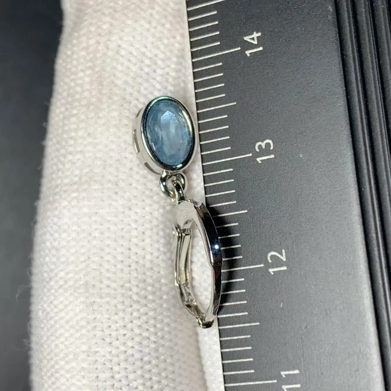 Natural Aquamarine Stud Earrings For Women Stainless Steel Vintage Femme Gift Prevent Allergy Fine Jewelry