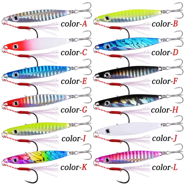 2024 Metal Jig Fishing Lure Weights 7g-40g Trolling Hard Bait Bass Fishing  Bait Tackle Trout Jigging Lure Jigs Saltwater Lures