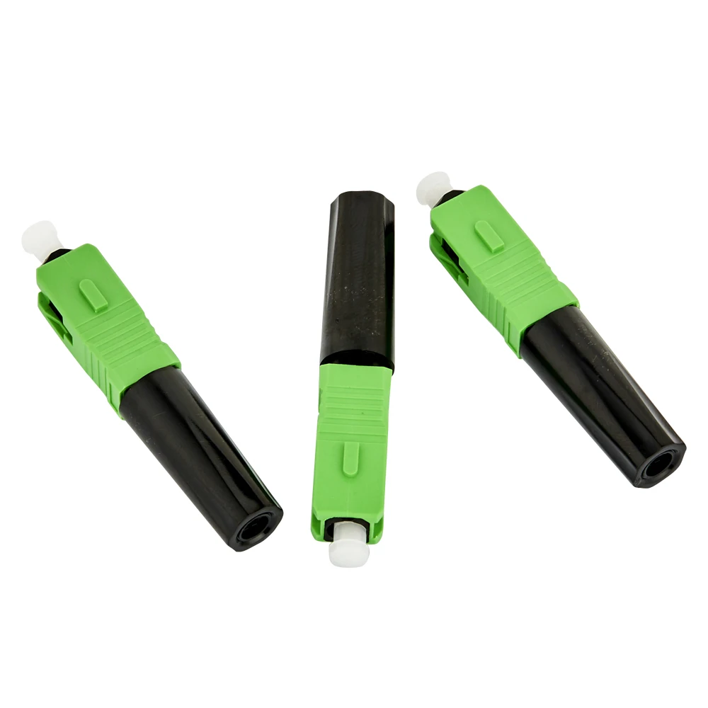 50mm SC APC 단일 모드 광섬유 고속 커넥터 FTTH 광섬유 광섬유 퀵 콜드 스플라이싱 커넥터 현장 조립 도구