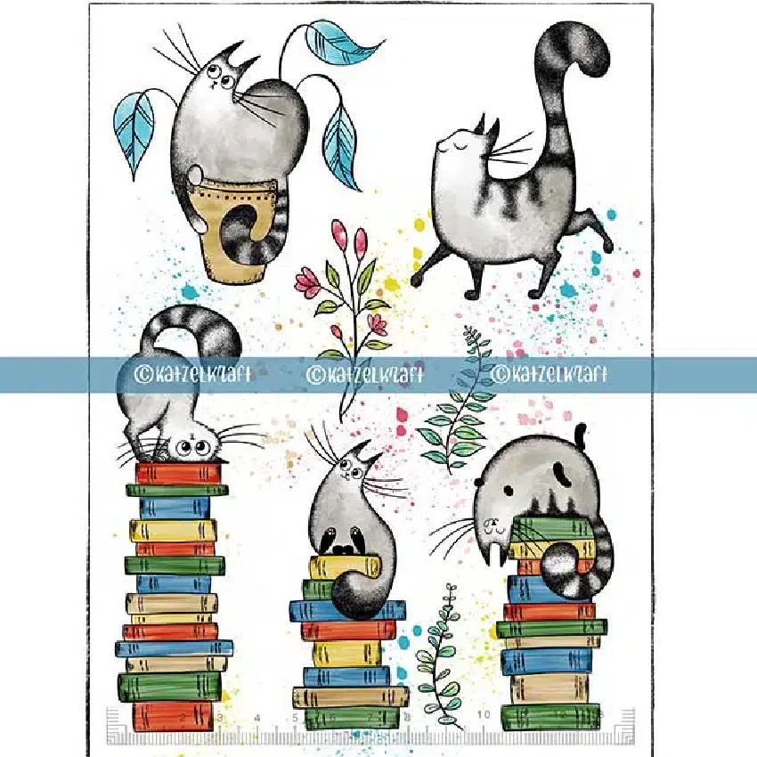 

2022 New Cats on books Clear Seal Stamp DIY Scrapbooking Embossing Photo Album Decorative Paper Card Craft Art Handmade Gift