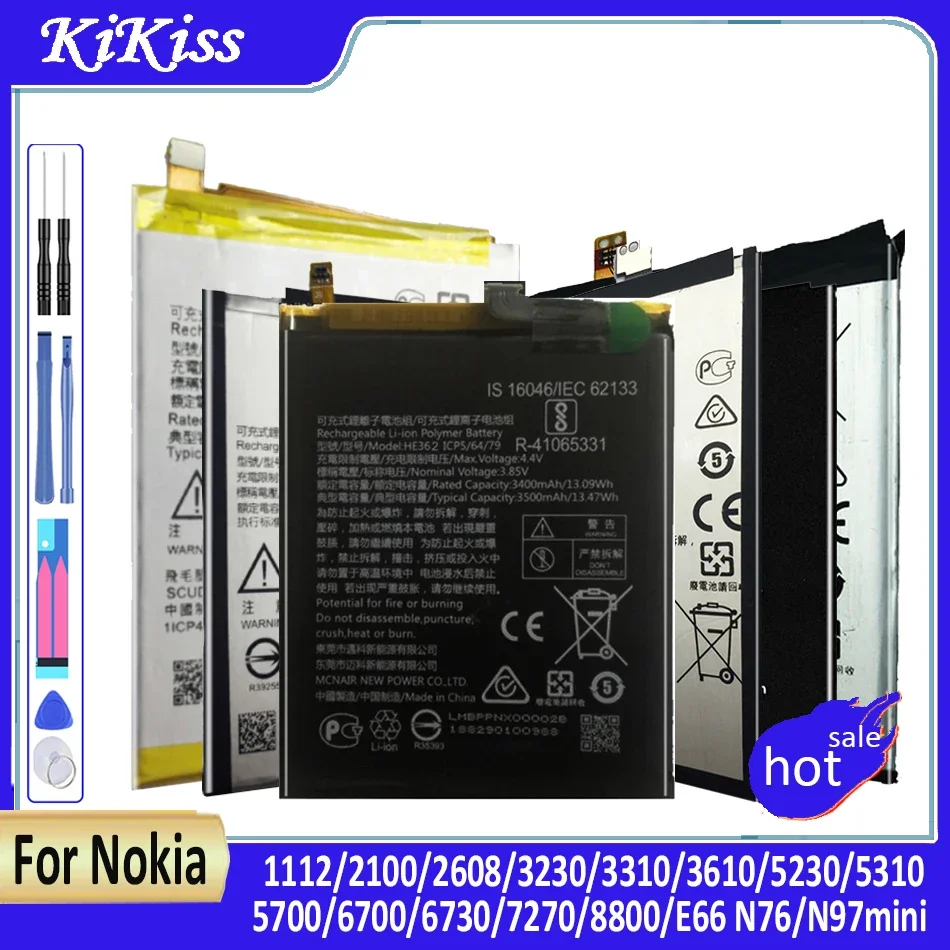 Batteria Per Nokia N97 Mini Bl-5C Bl-5Ct Bl-5J Bp-5M Bp-6X Bl-6Q Blc-2 Bld-3 Blb-2 Bl-4B Bl-4D Bl-4C Bl-4Ct Bl-4U Bl-5B Bl-5Bt