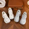 AUTUSPIN 2025 New Arrival Women's Shoes Spring Summer Breathable Mesh Splicing Leather Thick Bottom Sneakers Outdoor Leisure 3