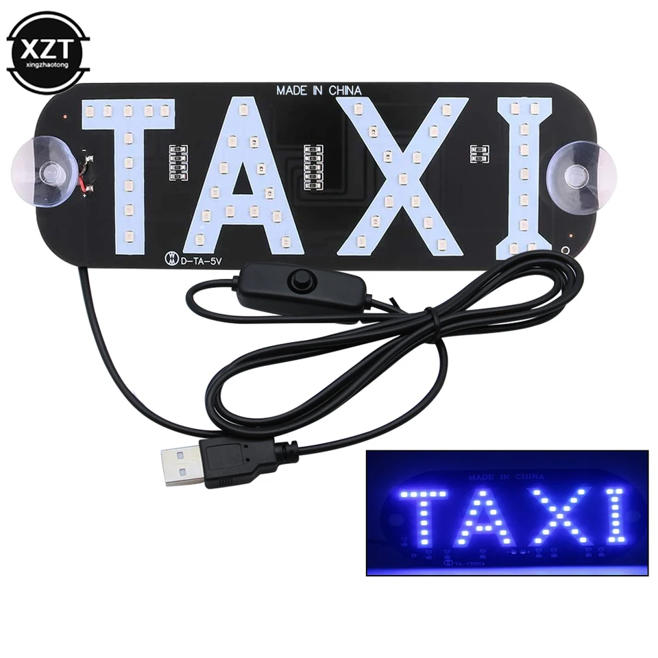 SEGNALETICA TAXI LED luce indicatore superiore segnaletica auto cabina illuminata tetto EUR 22