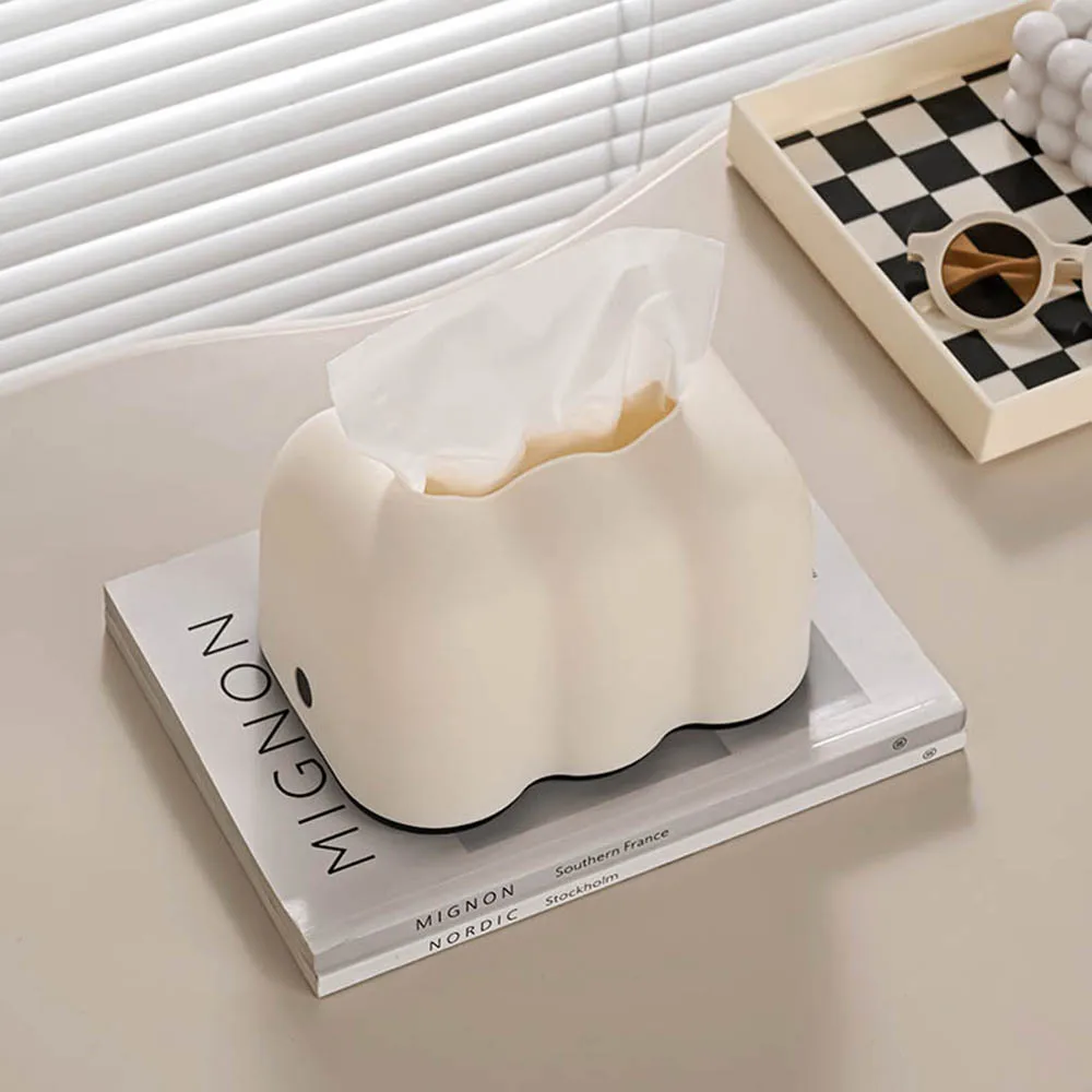 A Cloud Creative Tissue Box Wall Hanging Household Bathroom Paper Box Simple Solid Color Living Room Restaurant Tissue Box 3