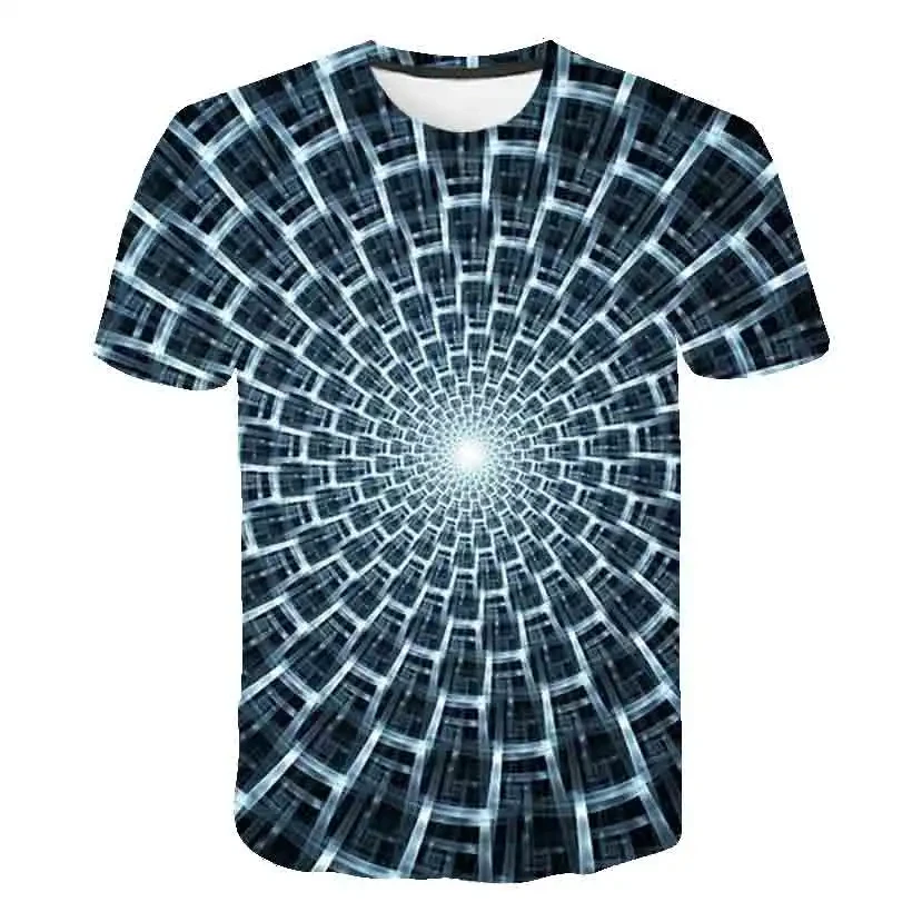 

2023 Boys and Girls 3D Visual Pattern Printing T-shirt Summer Short Sleeve Fashion Casual Round Neck Top Children's T-shirt