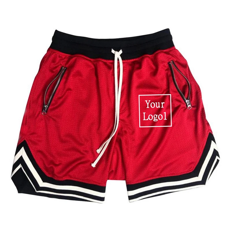 Fashionable Men's Basketball Shorts Elastic Rope Stretch Mesh Pocket Casual Plain Sports Shorts Custom Logo Sweatpants