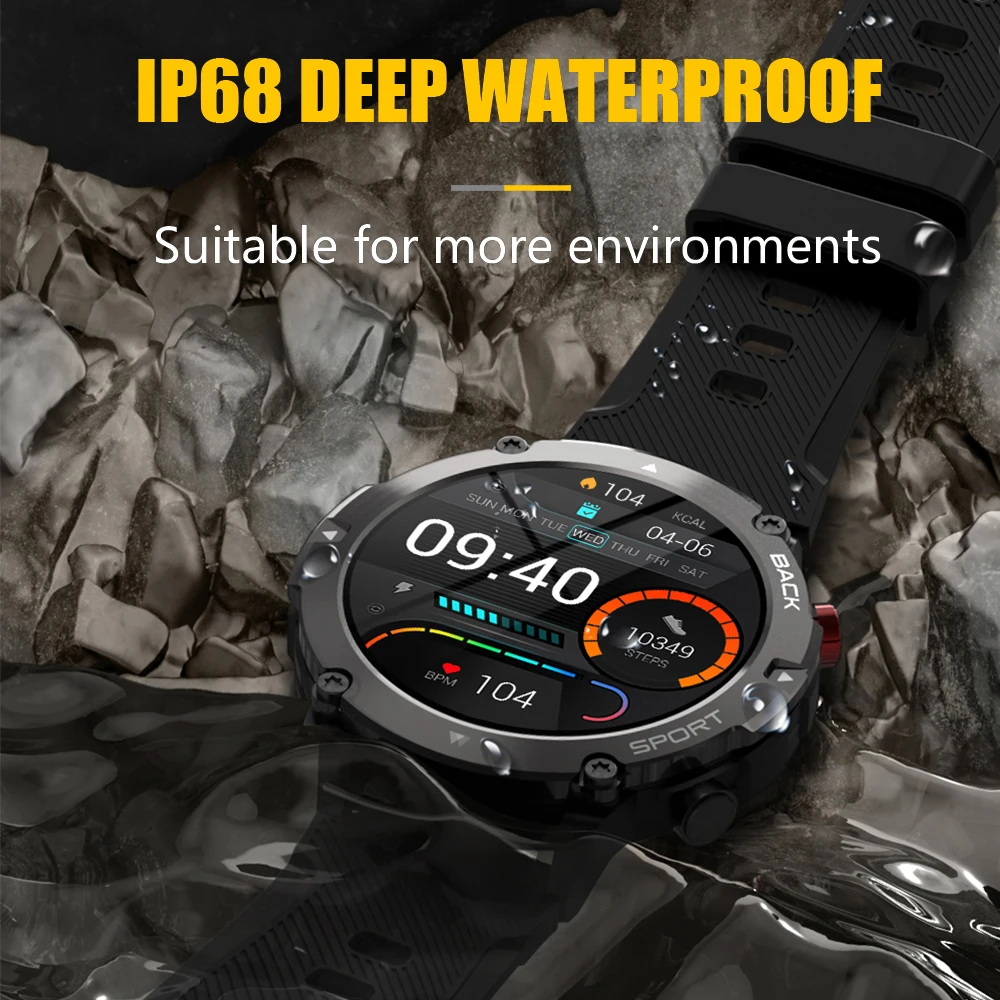 JingTider ߰ Ʈ ġ  ߿ 3 Proofing Smartwatch  ȭ IP68  1.3  ȭ PK T1 Pro T2