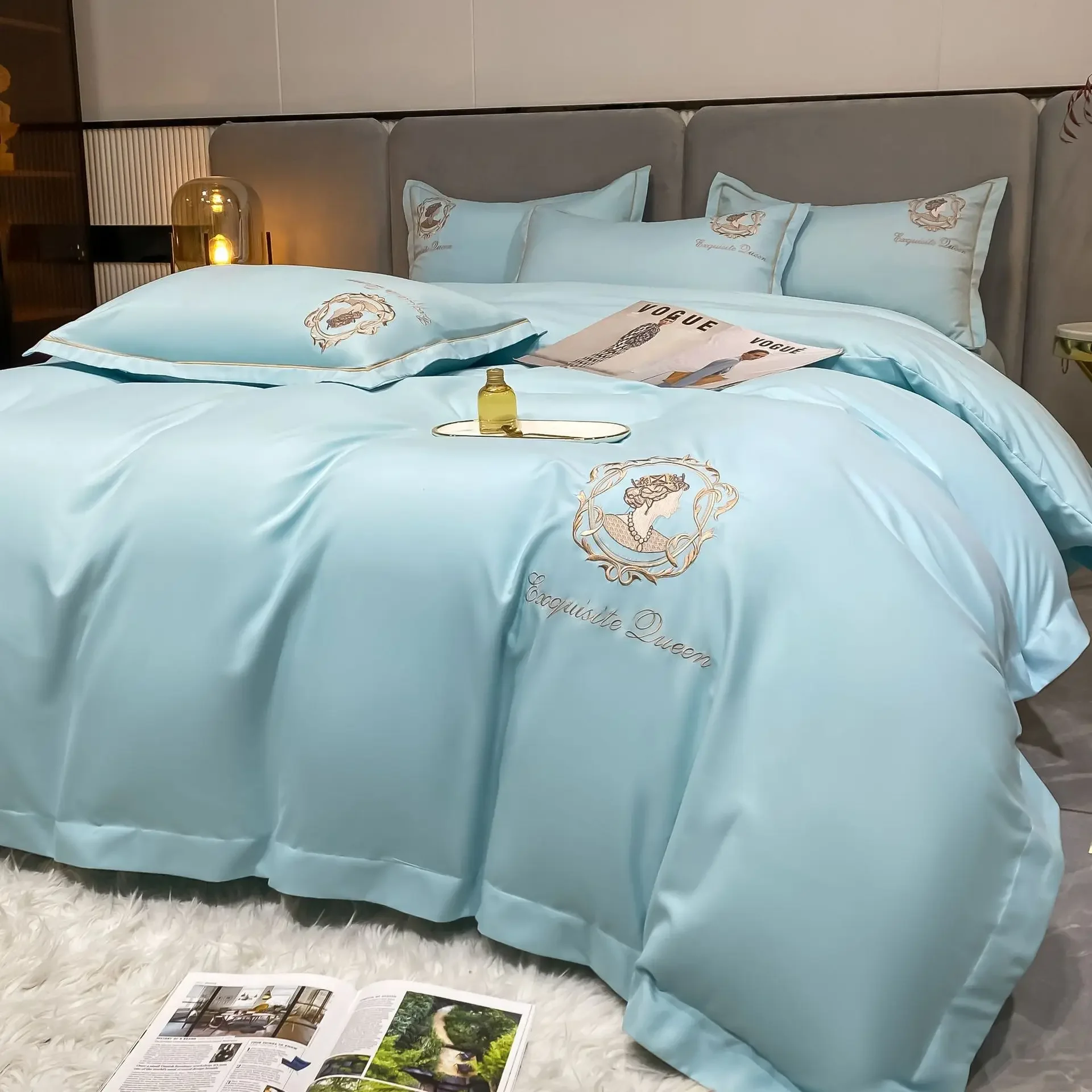 

Black Bedding Set for Boys Girls Bedroom Washed Cotton Duvet Cover Pillowcase Bedspread Simple Fashion Bed Sheet Set Bed Linens