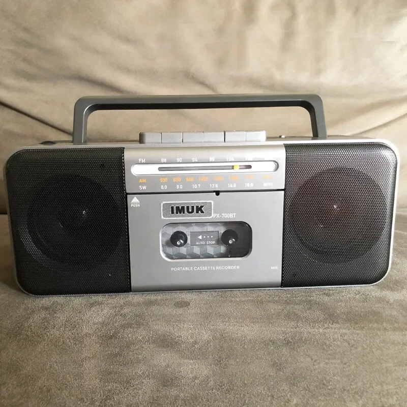 Retro Boombox Tape Player and Recorder AM/FM/SW Multi-band Radio with Built-in Bluetooth Speakers High Quality and High Volume
