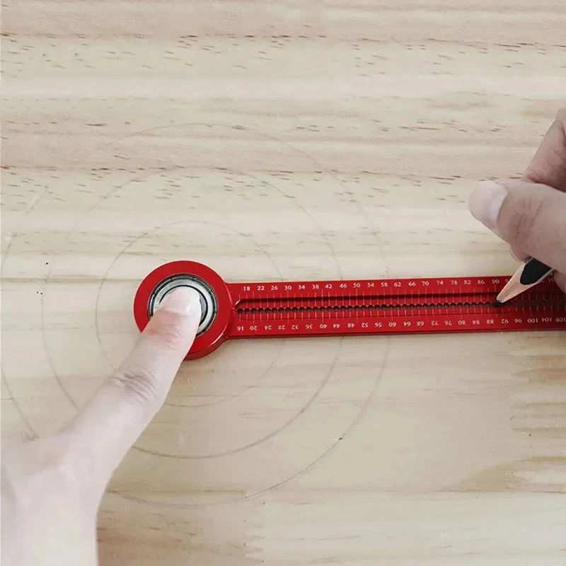 Woodworking Scribe Gauge Compass Hole Ruler Precision Marking Measurement Tool