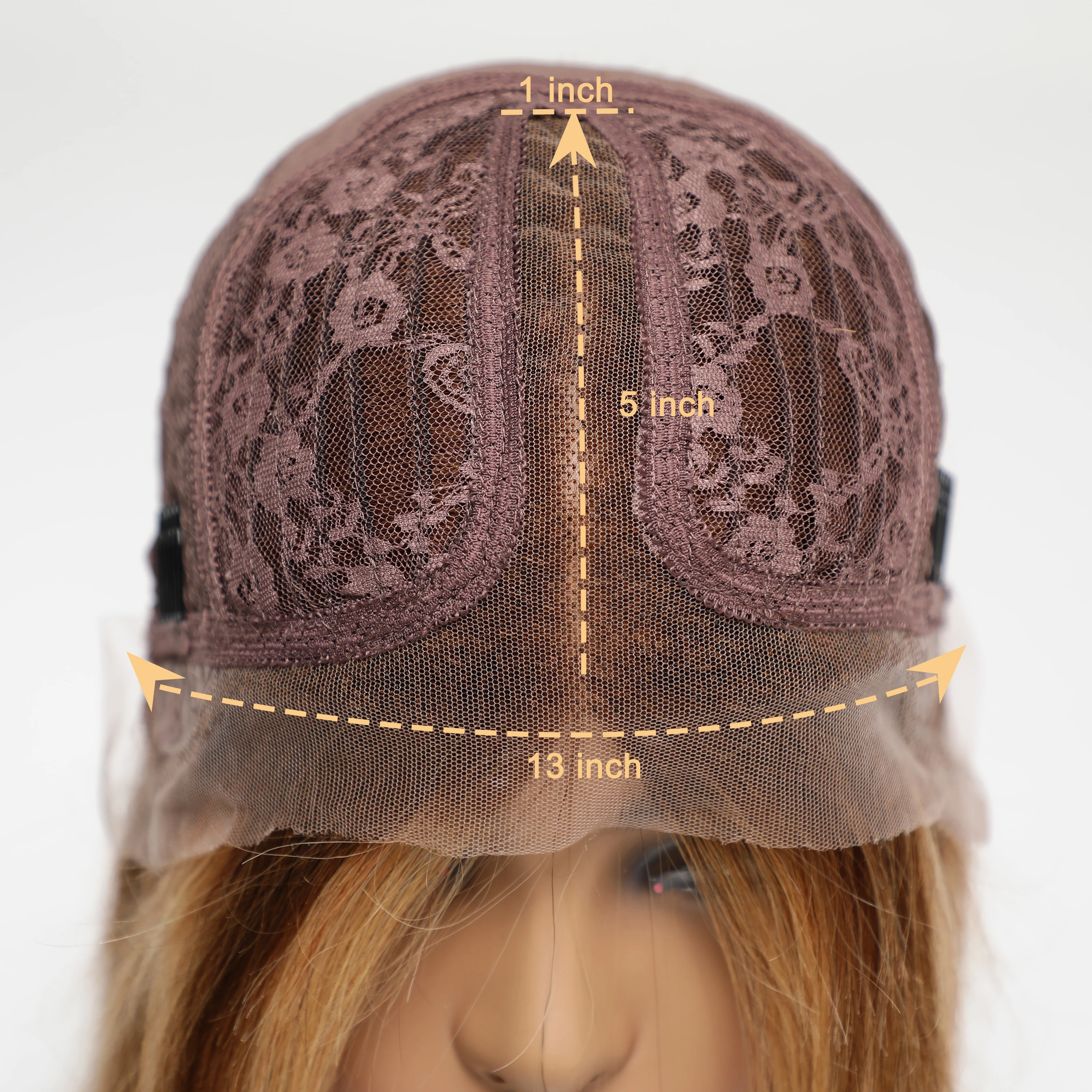 HAIRCUBE 13*1 Lace Bob Wig for Women Ombre Blonde Human Hair Lace Wigs with Brown Highlight Short Straight Wigs High Temperature
