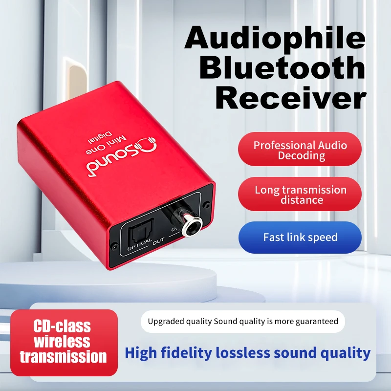 Osound Bluetooth 5.4 audio LDAC receiver to power amplifier speaker lossless optical coaxial output Qualcomm QCC3084 Low latency
