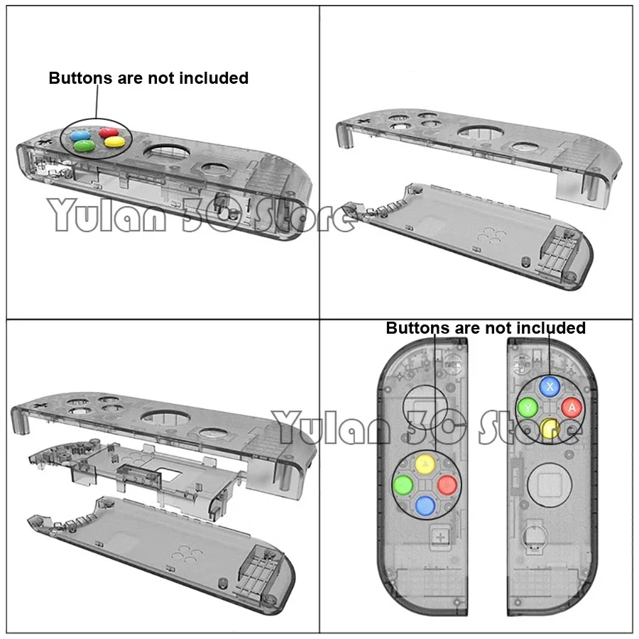 Transparent DIY Replacement Housing Shell for Nintendo Switch Console and Joy-Con - New Game Accessories