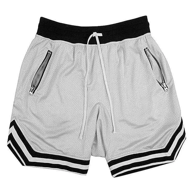 Gris - Negro - Pantalon Corto con Bolsillo para Hombre